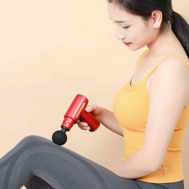 Mini Deep Tissue Massage Gun 6 Speeds 4 Heads