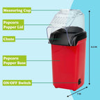 Portable Air Popcorn Popper for Party & Movie Night