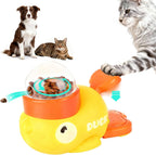 Cute Duck-Shaped Interactive Treat Toy, Pet Puzzle Slow Feeder