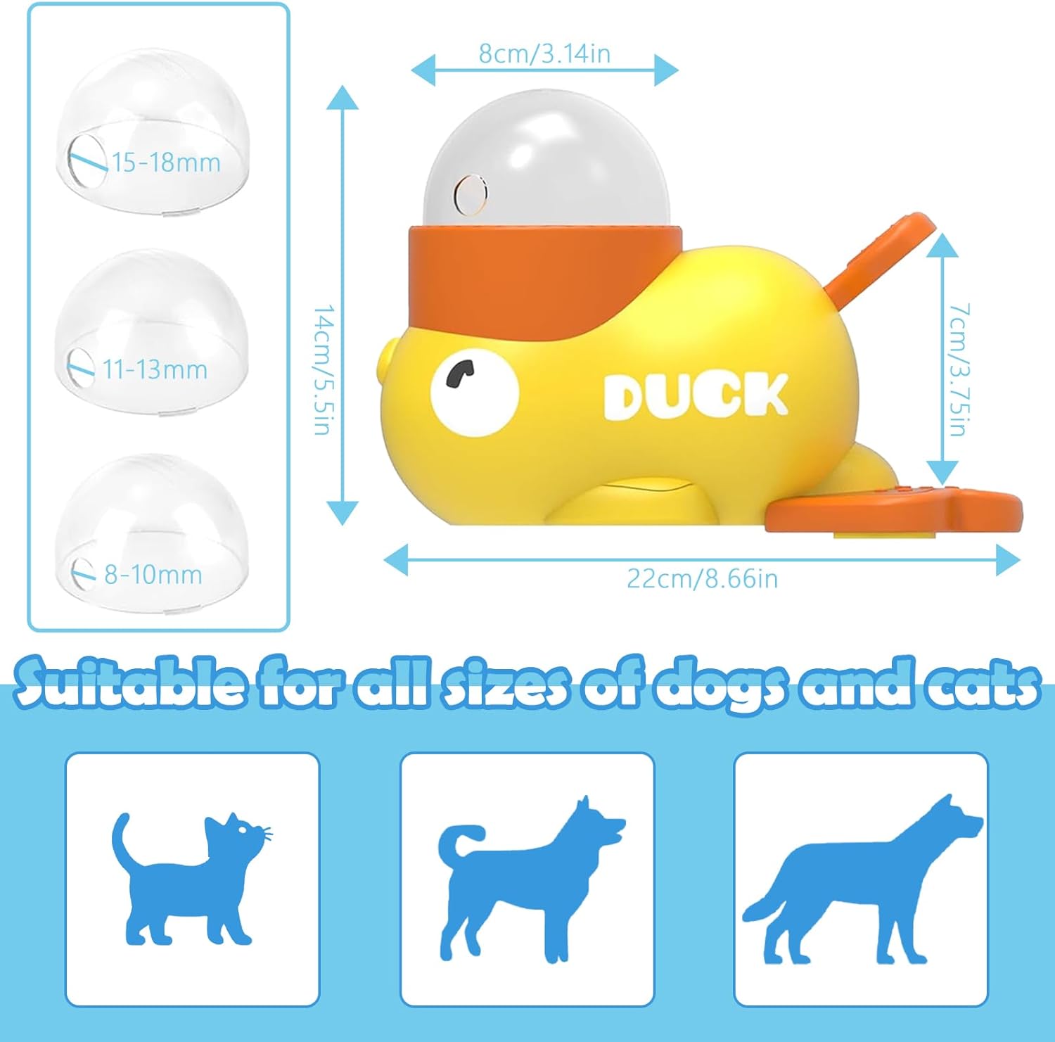 Cute Duck-Shaped Interactive Treat Toy, Pet Puzzle Slow Feeder