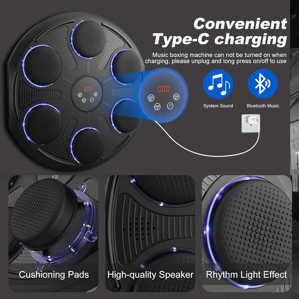 Music Wall Boxing Machine w/Gloves 12 Modes Home Training