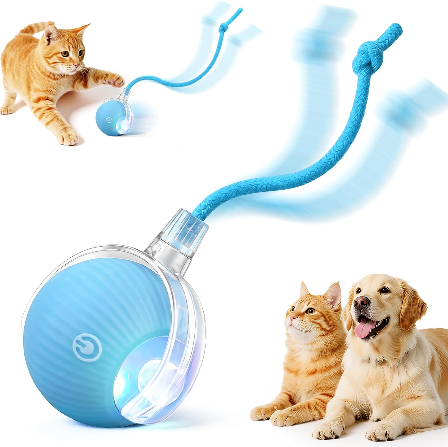 Rechargeable Automatic Rolling Interactive Pet Chase Ball Toy