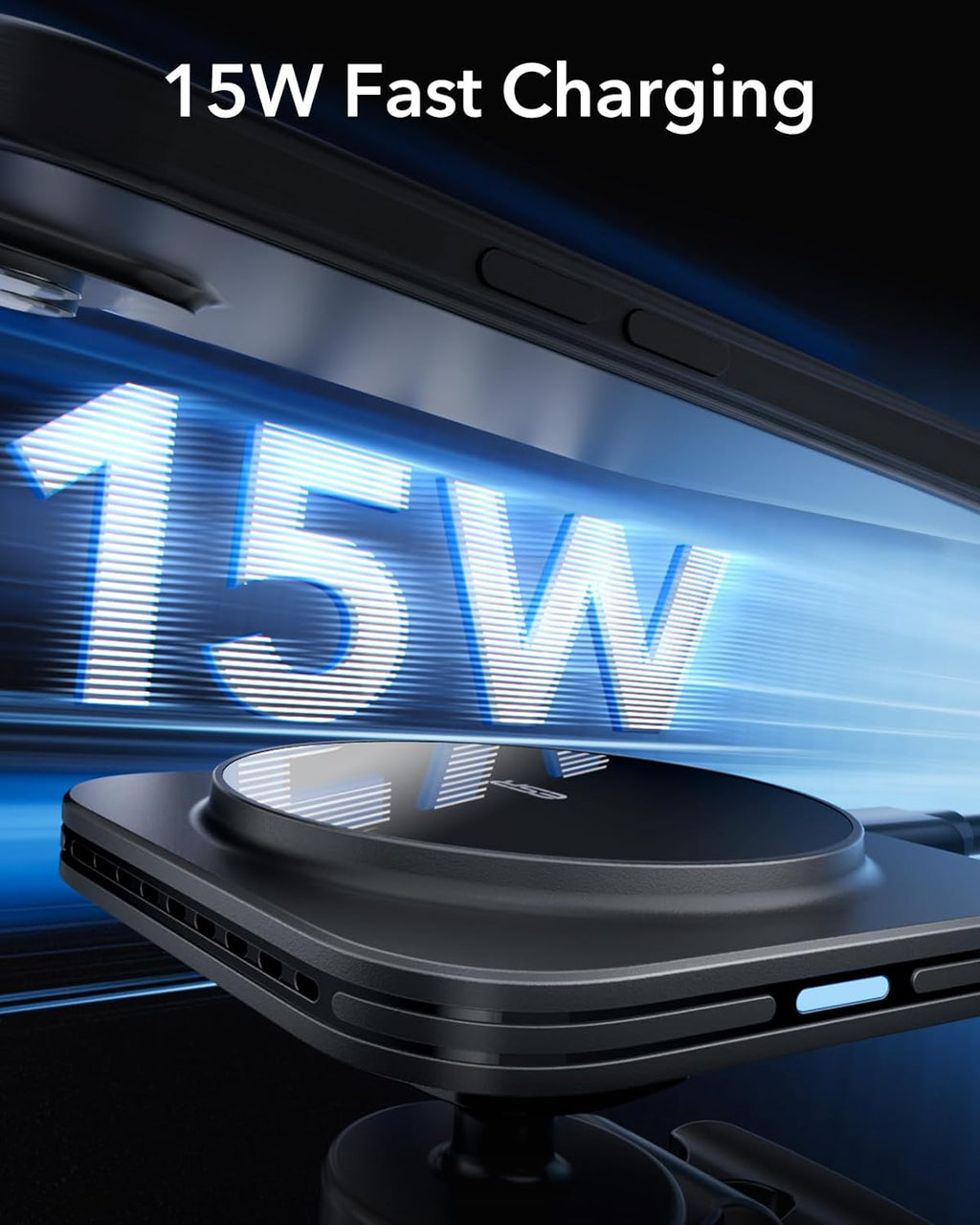 15W MagSafe Magnetic Wireless Car Charger Holder
