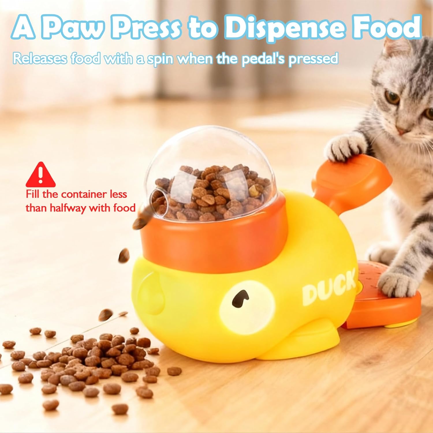 Cute Duck-Shaped Interactive Treat Toy, Pet Puzzle Slow Feeder