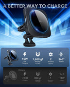 15W MagSafe Magnetic Wireless Car Charger Holder