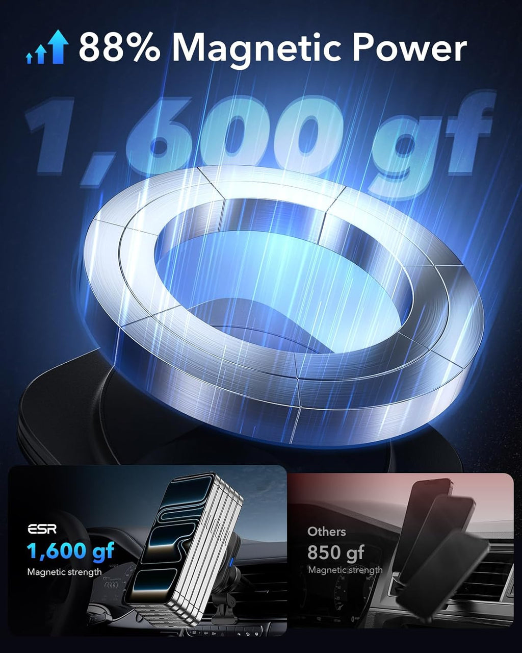 15W MagSafe Magnetic Wireless Car Charger Holder