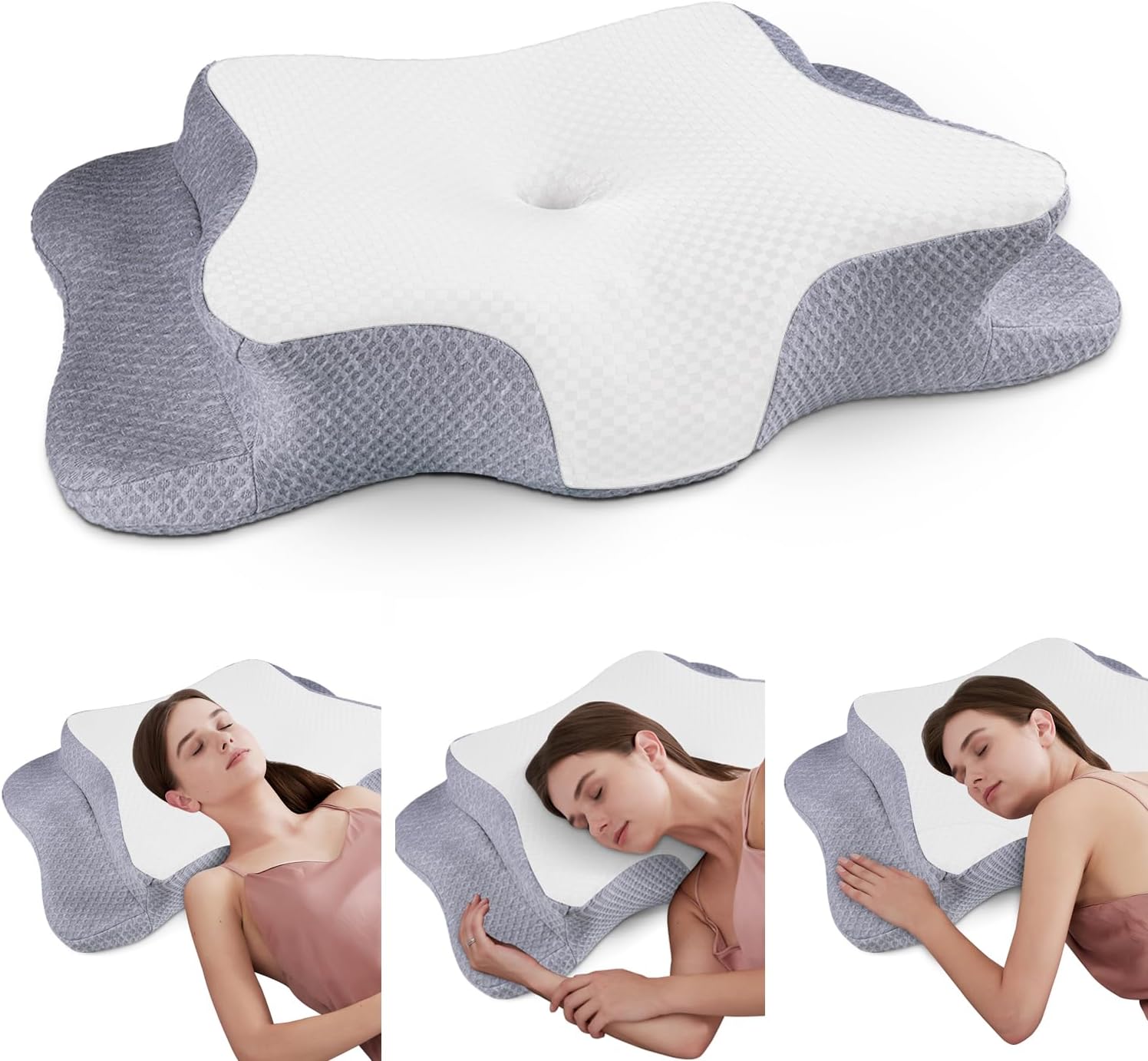Ergonomic Memory Foam Cervical Support Pillow