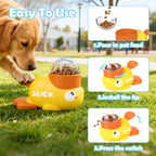 Cute Duck-Shaped Interactive Treat Toy, Pet Puzzle Slow Feeder