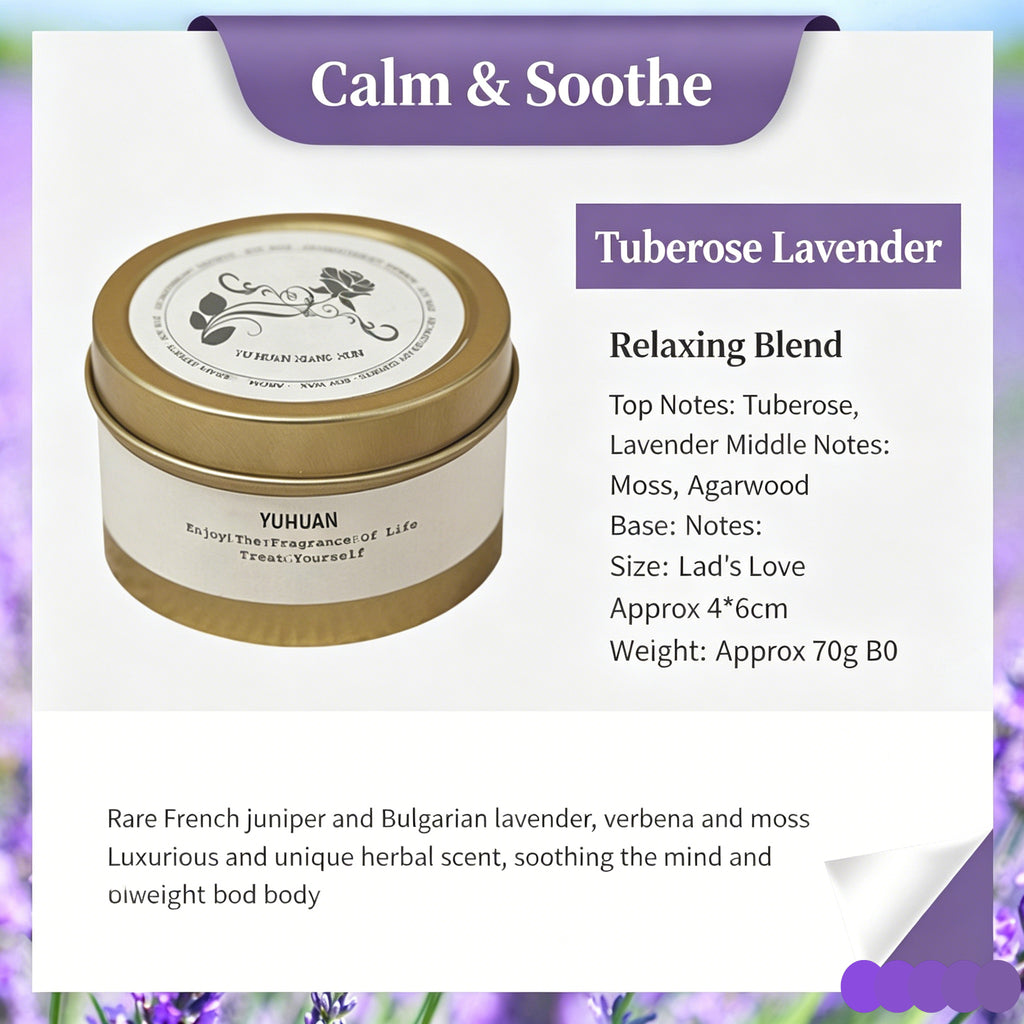 Plant Essential Oil Scented Candle Aromatherapy Relax Sleep
