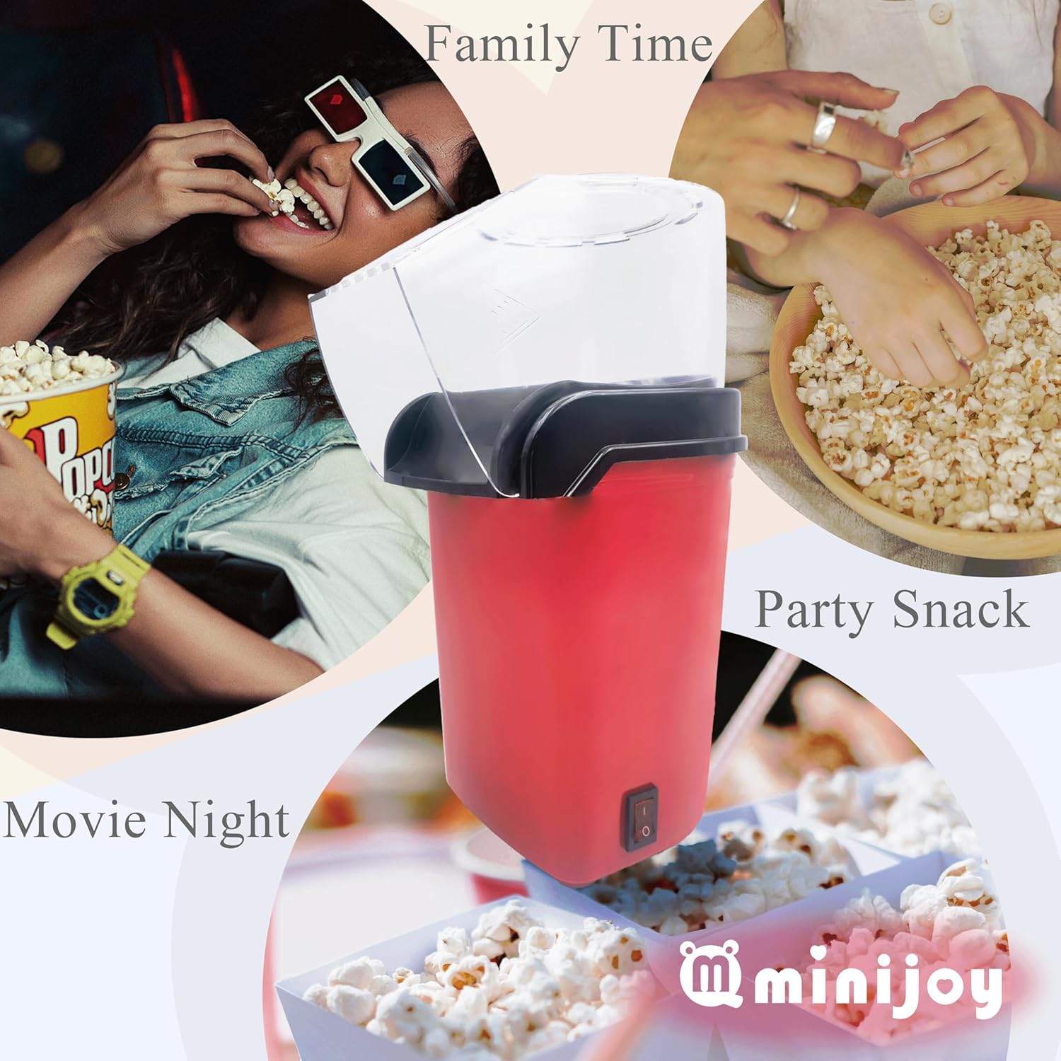 Portable Air Popcorn Popper for Party & Movie Night