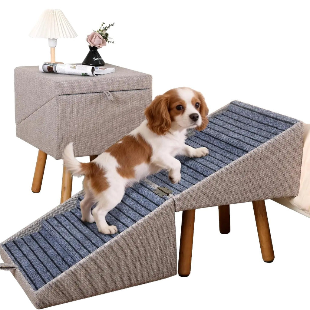 Wooden Dog Stairs & Ramp 2-in-1 Anti-slip Pet Step Stool