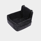 Comfortable pet car seat with dual seat belts for a secure and non-slip grip.