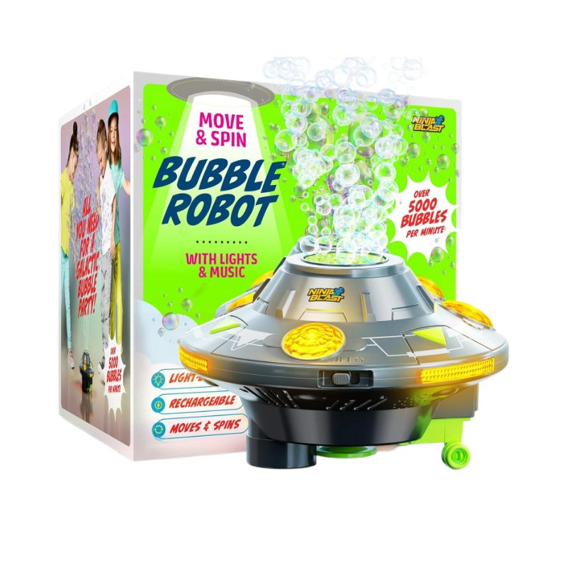 Automatic UFO Bubble Machine Lights Music Obstacle Avoidance