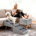 Wooden Dog Stairs & Ramp 2-in-1 Anti-slip Pet Step Stool