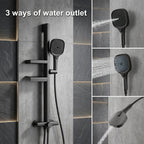 Modern LED Digital Display Thermostatic Piano Keys Shower Set